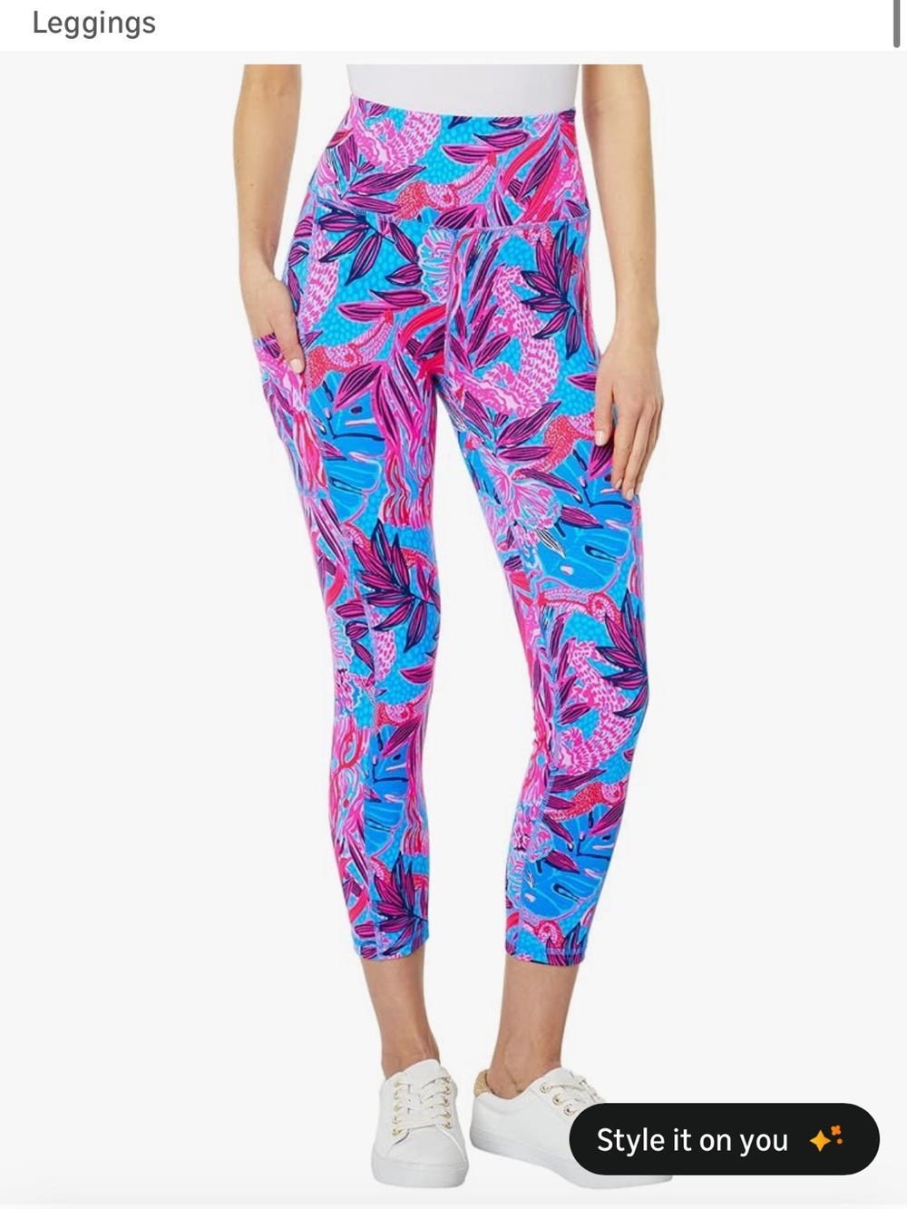 Lilly Pulitzer UPF 50 High Rise Luxletic Leggings in Ruby Red Wild Times Small